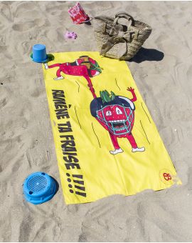 Drap de plage - Heiata - "Ramène ta fraise" - 140x70 cm