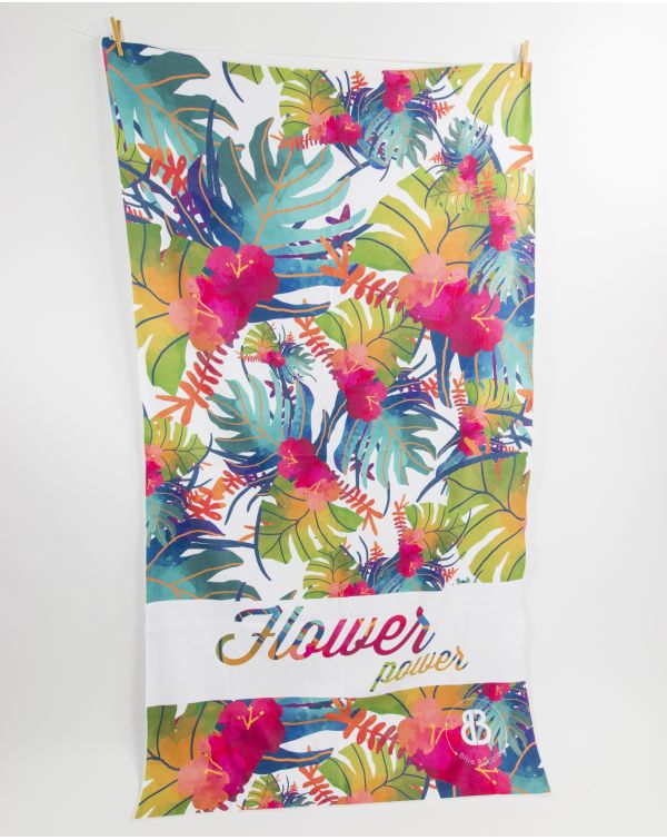 Drap de plage - Anuanua - Fleurs exotiques - 180x100 cm